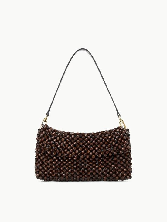 STAUD Handbags - Staud Timmy Shoulder Bag in Dark Brown